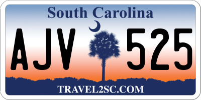 SC license plate AJV525