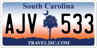 SC license plate AJV533