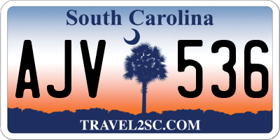 SC license plate AJV536