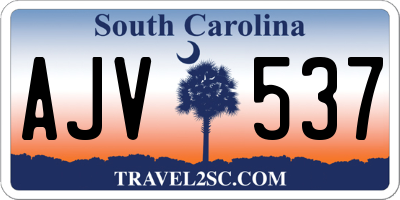 SC license plate AJV537