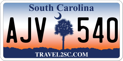 SC license plate AJV540