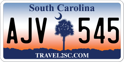 SC license plate AJV545
