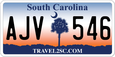 SC license plate AJV546