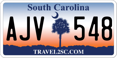 SC license plate AJV548