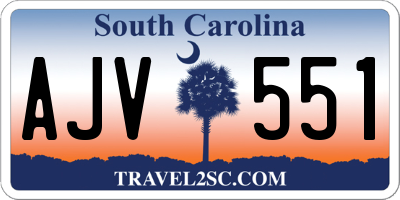 SC license plate AJV551