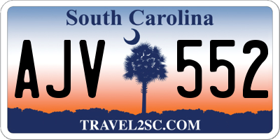 SC license plate AJV552