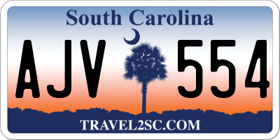 SC license plate AJV554