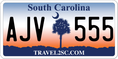 SC license plate AJV555