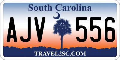 SC license plate AJV556