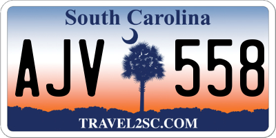 SC license plate AJV558