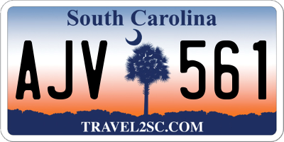 SC license plate AJV561