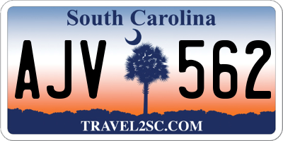 SC license plate AJV562