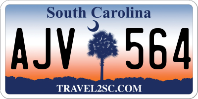 SC license plate AJV564