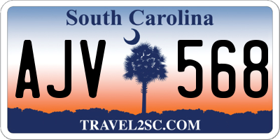 SC license plate AJV568