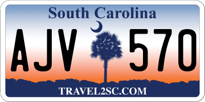 SC license plate AJV570