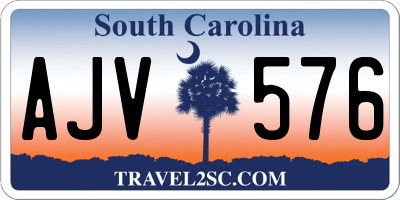 SC license plate AJV576