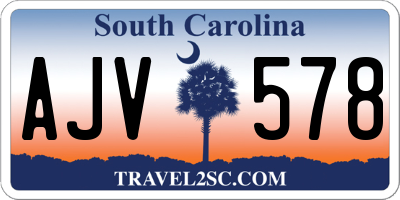 SC license plate AJV578