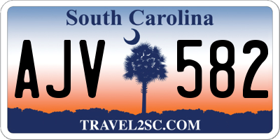 SC license plate AJV582