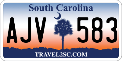SC license plate AJV583