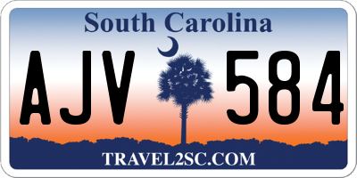 SC license plate AJV584