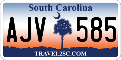SC license plate AJV585