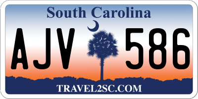 SC license plate AJV586