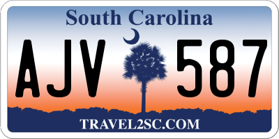 SC license plate AJV587