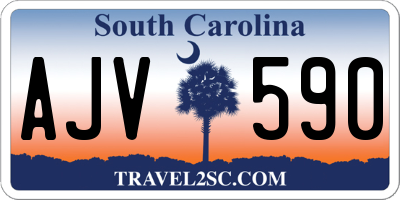 SC license plate AJV590