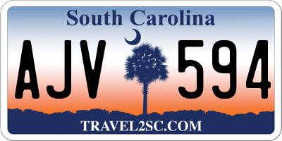 SC license plate AJV594