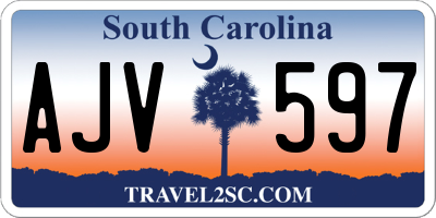 SC license plate AJV597