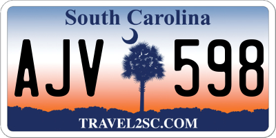 SC license plate AJV598