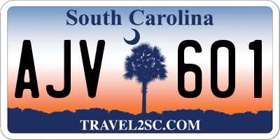 SC license plate AJV601