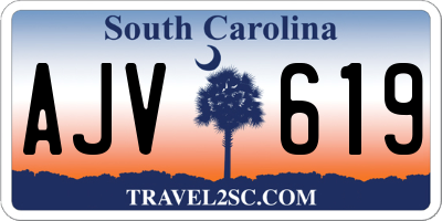 SC license plate AJV619