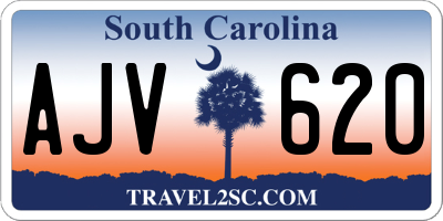 SC license plate AJV620