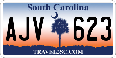 SC license plate AJV623