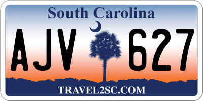 SC license plate AJV627