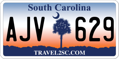 SC license plate AJV629