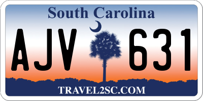 SC license plate AJV631