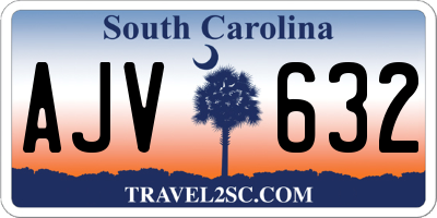 SC license plate AJV632
