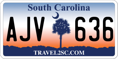 SC license plate AJV636