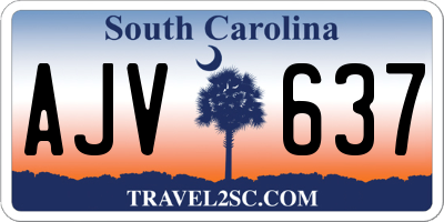 SC license plate AJV637