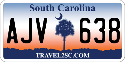 SC license plate AJV638