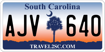 SC license plate AJV640