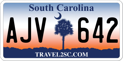 SC license plate AJV642