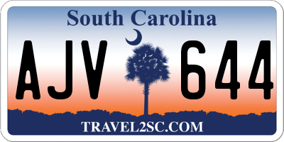 SC license plate AJV644