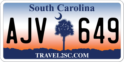 SC license plate AJV649