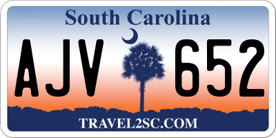 SC license plate AJV652