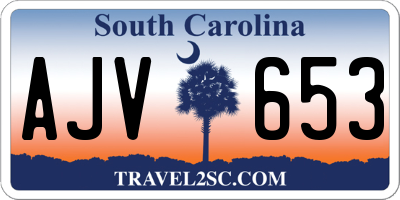 SC license plate AJV653