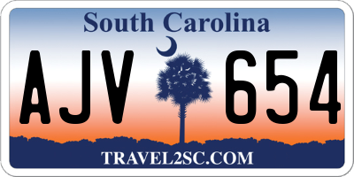 SC license plate AJV654