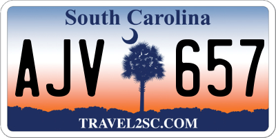 SC license plate AJV657